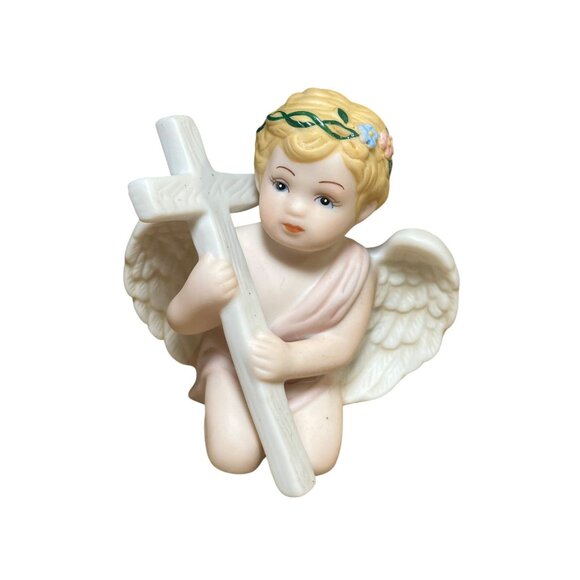 Set Of 4 Home Interiors Four Seasons Cherubs 88411 Made In Thailand Porcelain - Picture 7 of 14